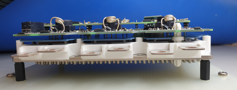 Infineon HybridPACK B6 Brücke mit aufgepresster Gate-Treiber Platine