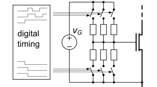 Schaltbild eines Multilevel Gate-Treiber für GaN HEMTs