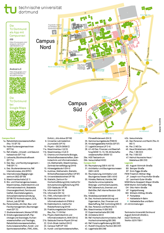 Lageplan TU Dortmund